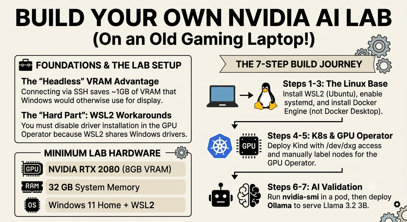 NVIDIA k8s lab on a gaming laptop — new article